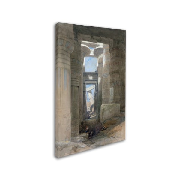 David Roberts 'The Great Temple Of Amon Karnak' Canvas Art,12x19